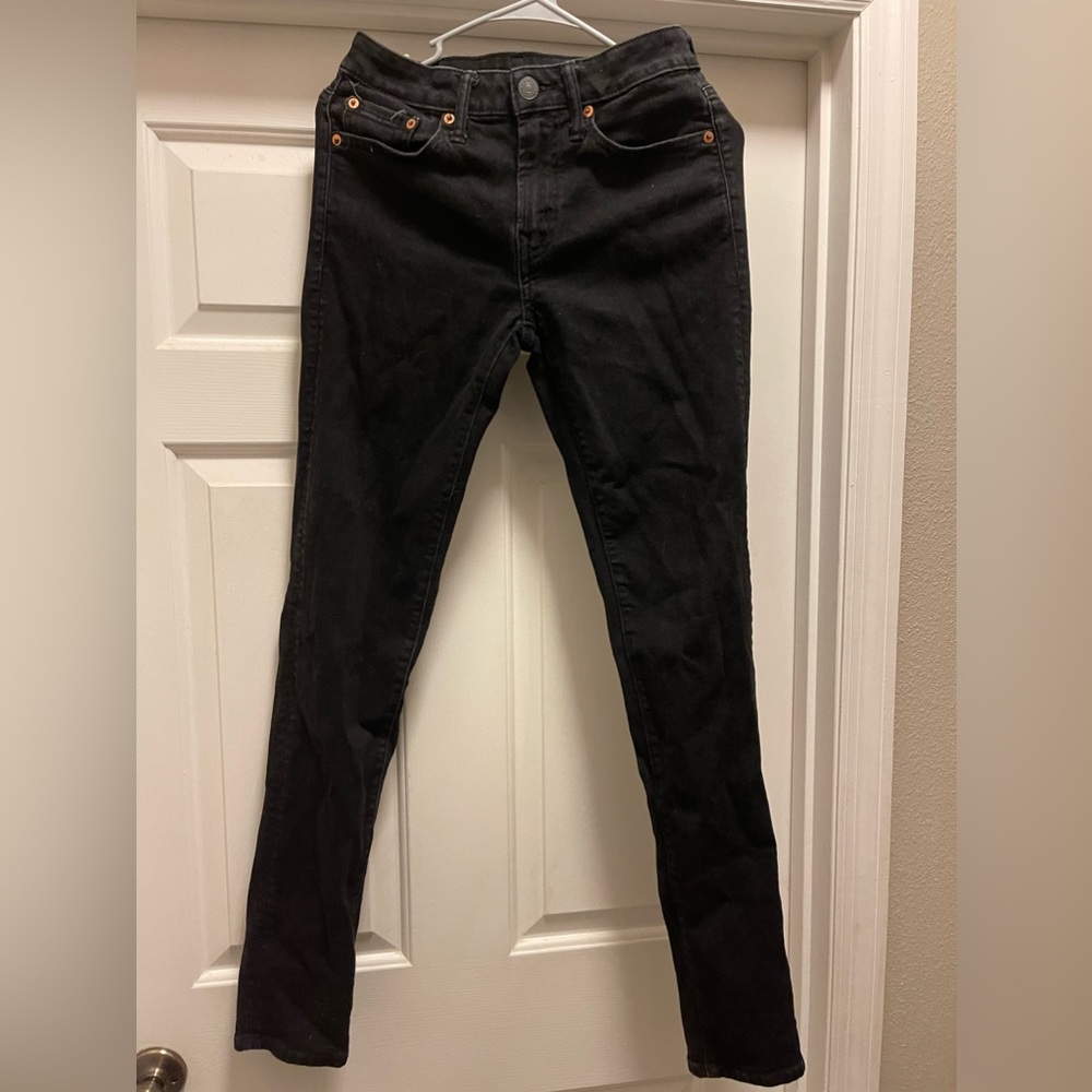America Eagle Black Skinny Jeans 28x34